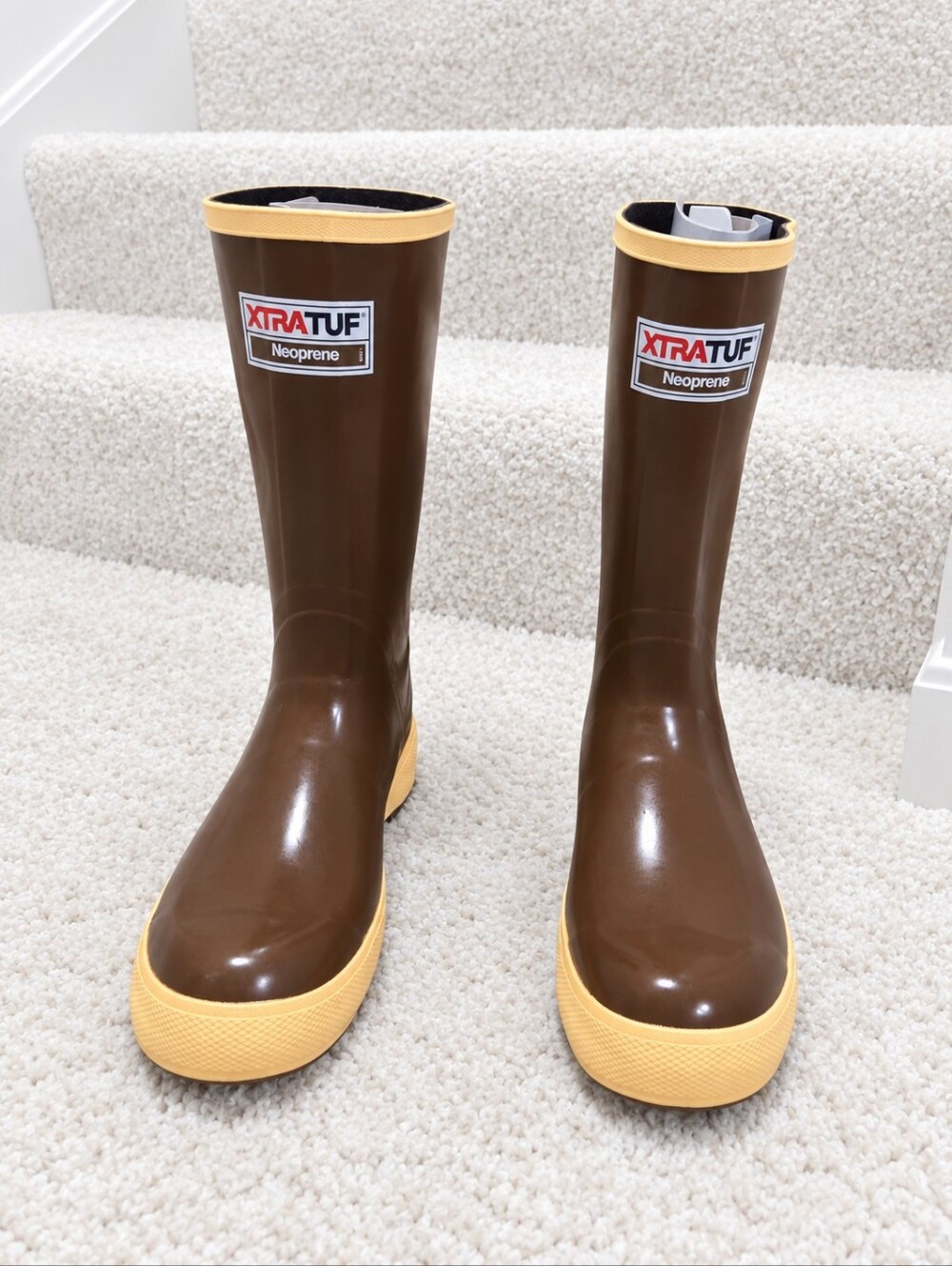 Men's Brown & Neoprene Rain Boots